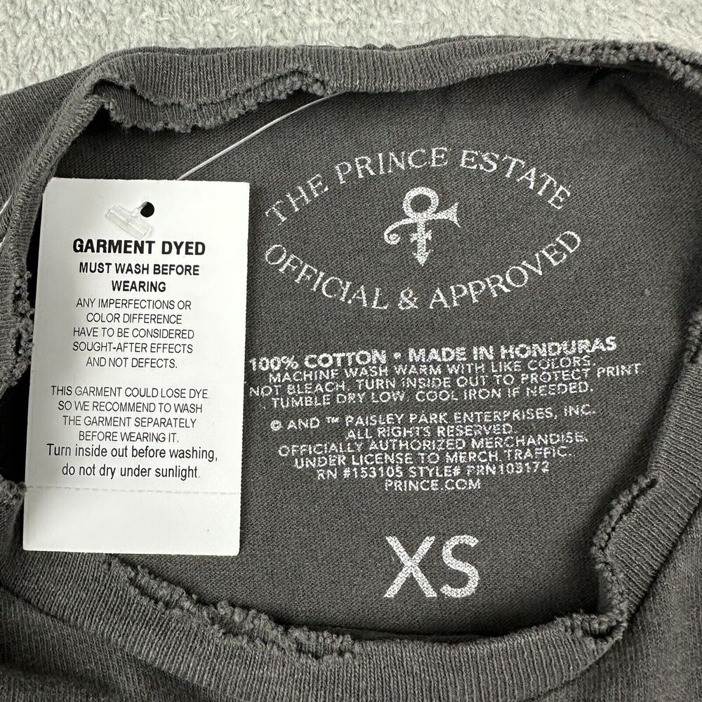 The Prince Estate Purple Rain T Shirt Womens XS‎ Black New Distressed Graphic - Picture 4 of 6